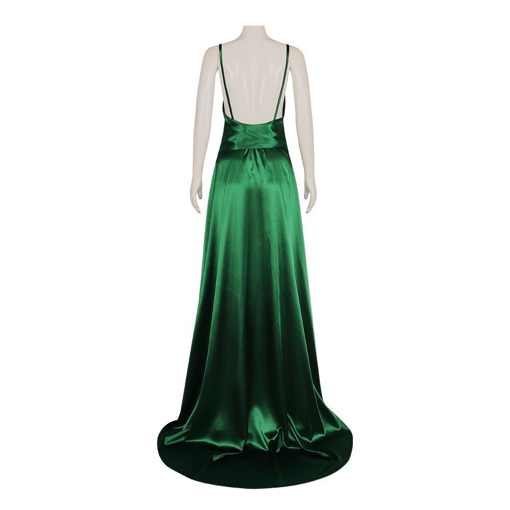 Emerald Satin Camisole Dress - - Evening Gown recension och pris