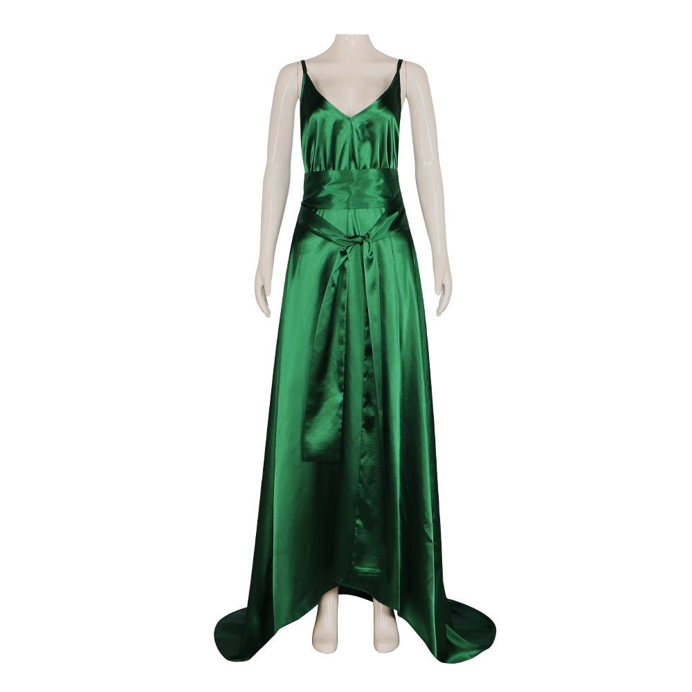 Emerald Satin Camisole Dress - - Evening Gown recension och pris