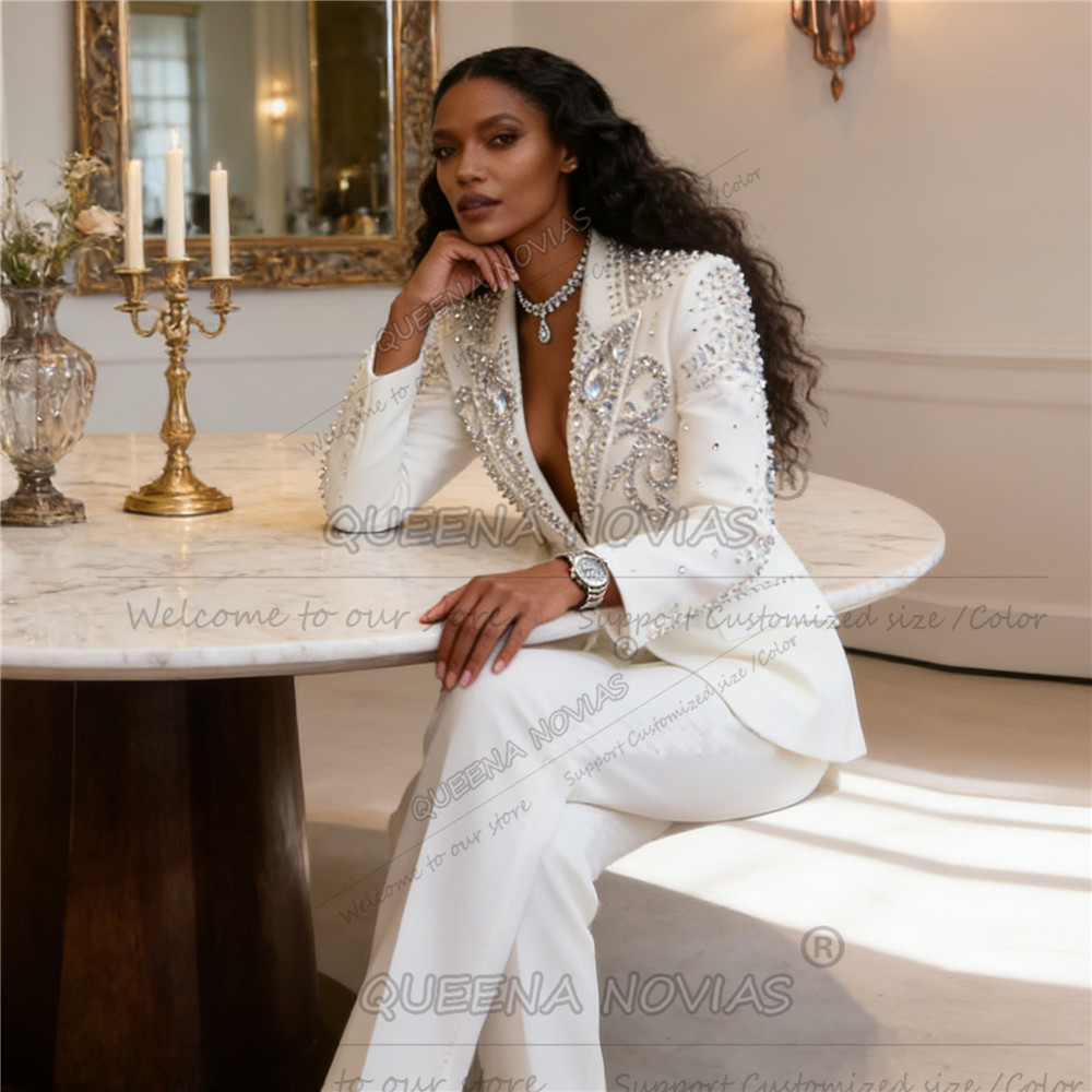Customized Stones Beaded Suit  - Womens Blazer recension och pris