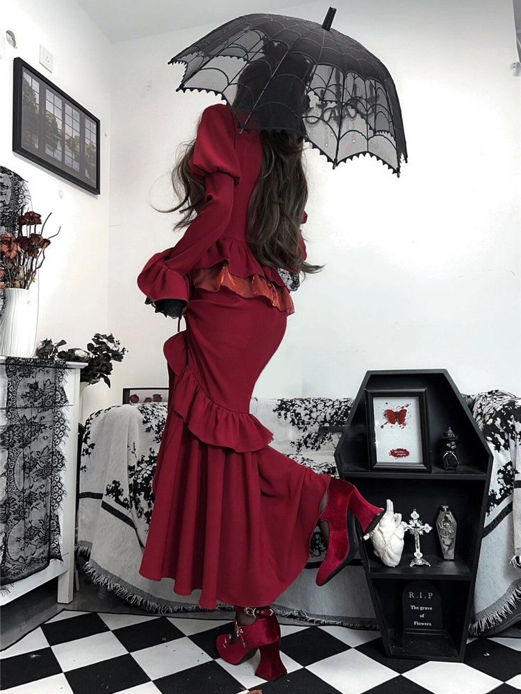 Spring Red Vintage Dress Women - Women'S Red Formal Wear recension och pris